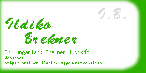 ildiko brekner business card